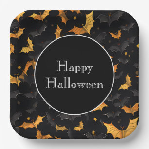 Halloween Bats Paper Plates
