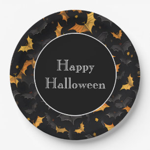 Halloween Bats Paper Plates