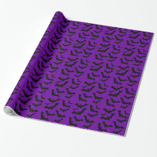 Halloween bats pattern wrapping paper
