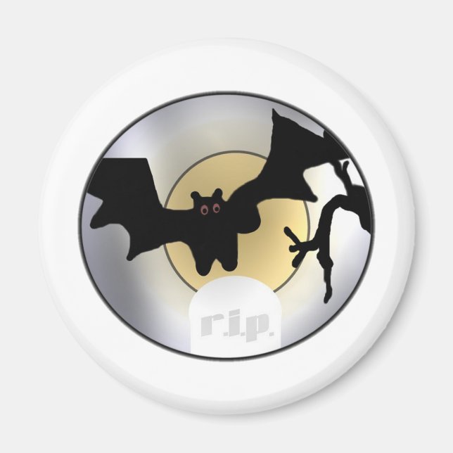 Halloween Bats RIP Magnet (Front)