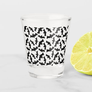 Halloween bats shot glass