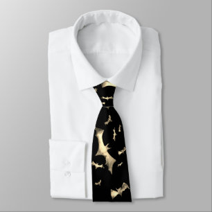Halloween bats spooky pattern tie