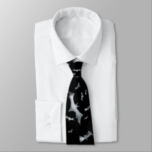 Halloween bats spooky pattern tie