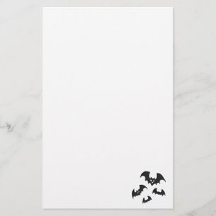 Halloween bats stationery