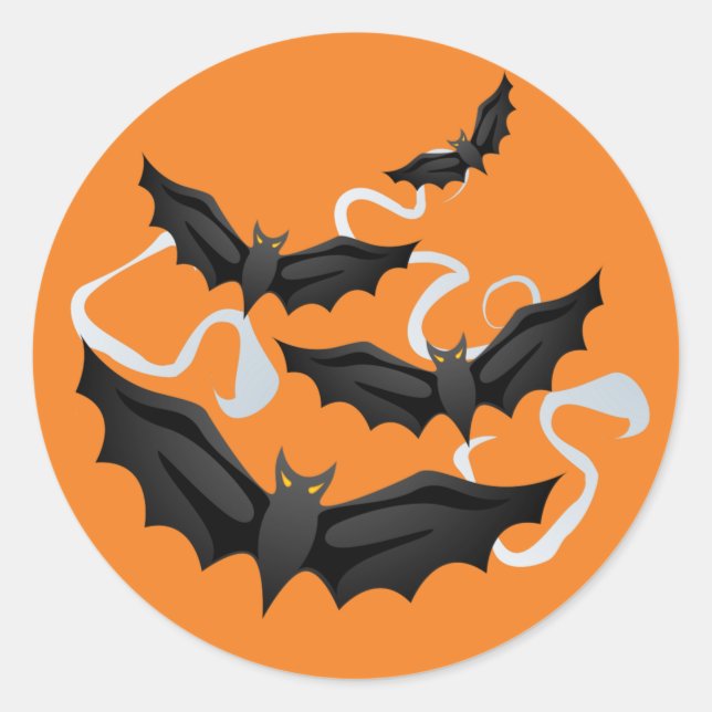 Halloween Bats Sticker (Front)
