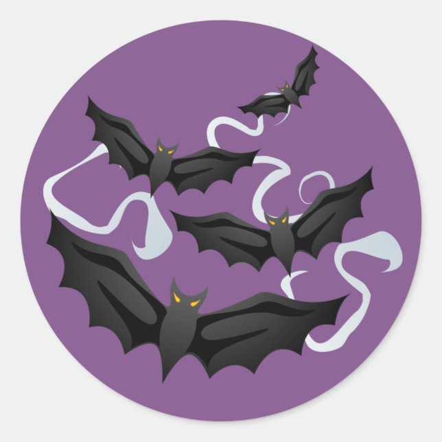 Halloween Bats Sticker (Front)