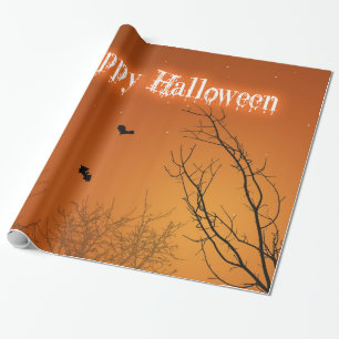 Halloween Bats & Trees - Wrapping Paper