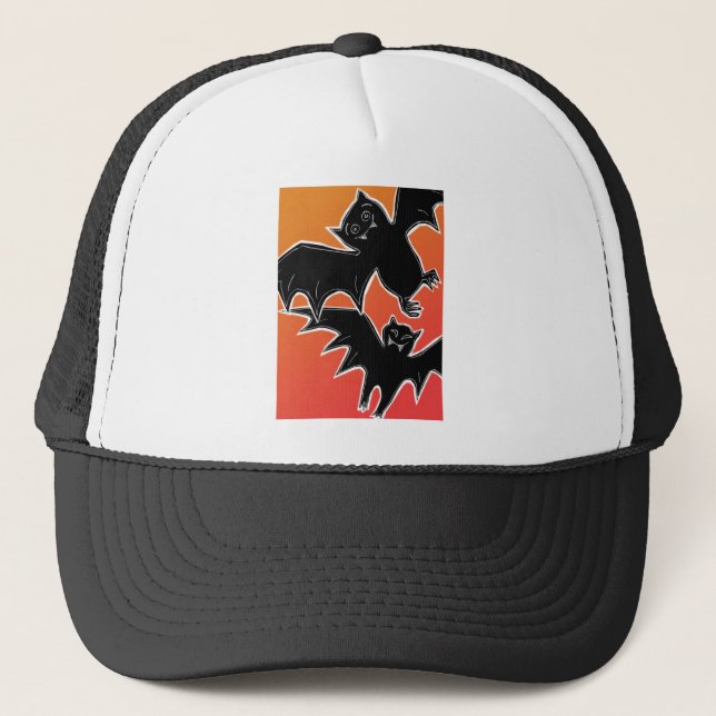 Halloween Bats Trucker Hat (Front)