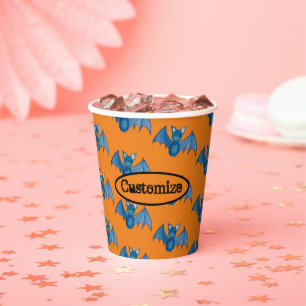 Halloween Batty Pattern Paper Cup