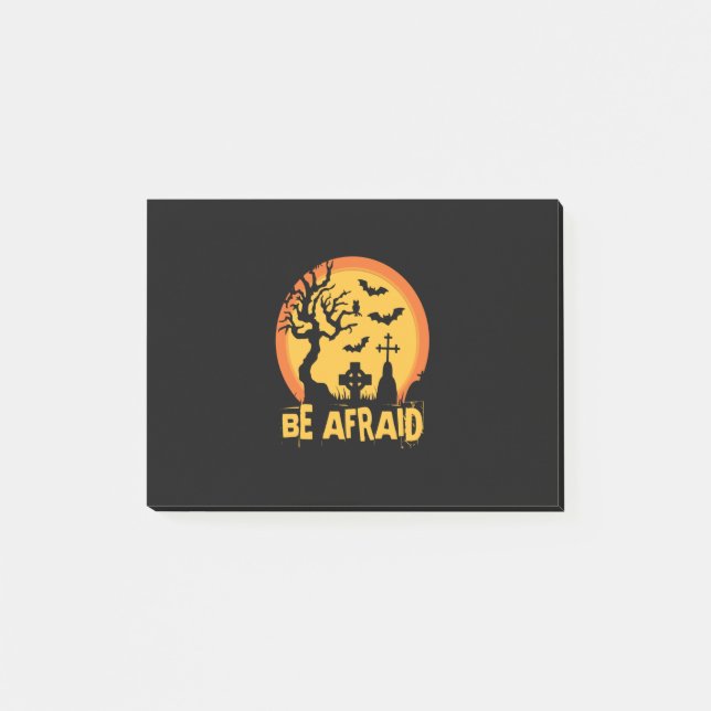 Halloween Be Afraid Halloween Birthday Post-it Notes (Front)