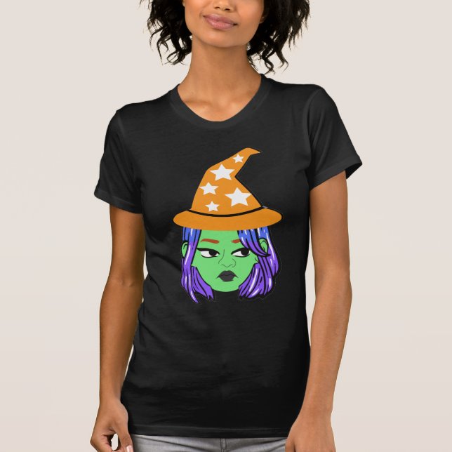 Halloween Beach, Angry Witch T-Shirt (Front)