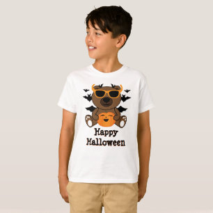 Halloween bear pumpkin Cool cute Personalise T-Shirt