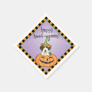 Halloween Bearded Collie Napkins