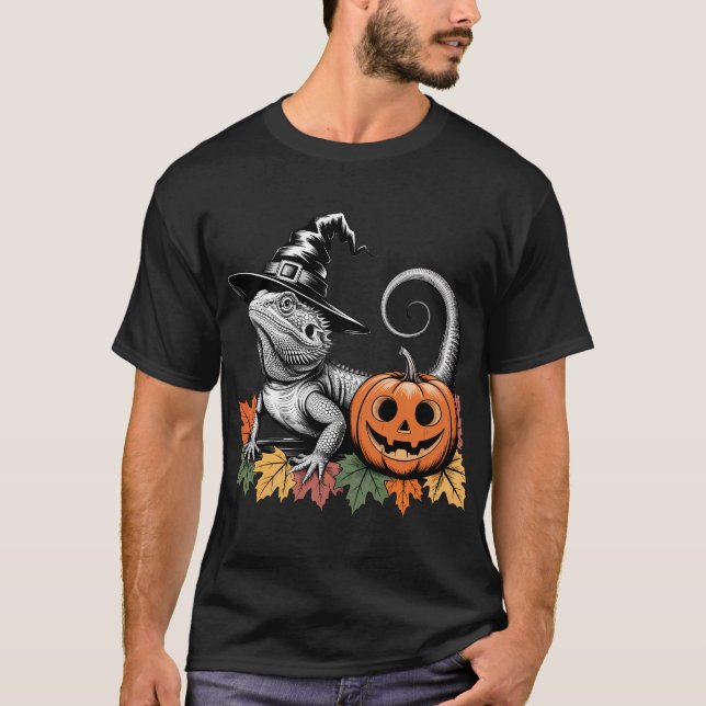 Halloween Bearded Dragon Magic T-Shirt (Front)