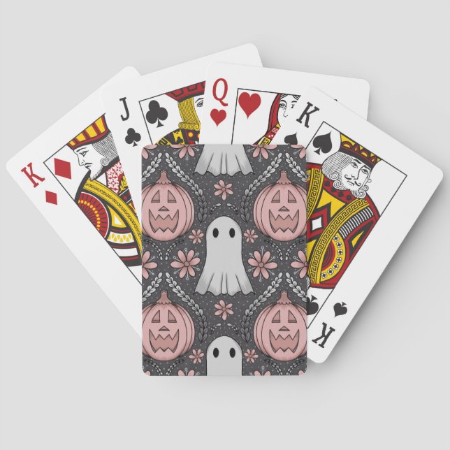 Halloween beauty  playing cards (Back)