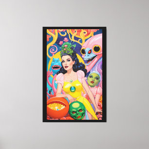 Halloween Beauty Scene - Ken Gauge Art Canvas Print