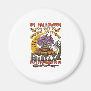 Halloween Become Anything Cauldron Cat Ghost Pumpk Magnet