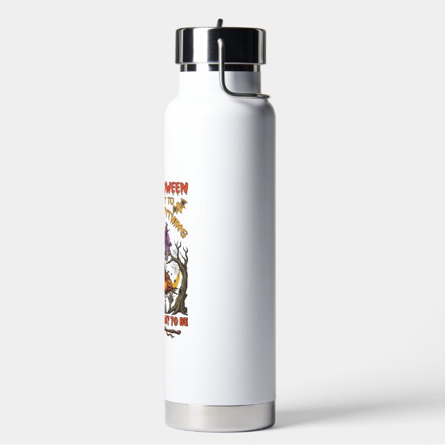 Halloween Become Anything Cauldron Cat Ghost Pumpk Water Bottle (Left)