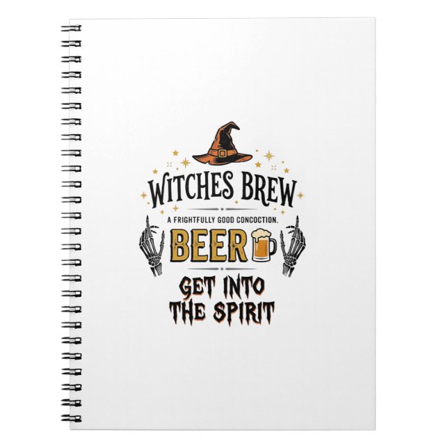 Halloween Beer Hocus Pocus Funny Vintage_1 Notebook (Front)