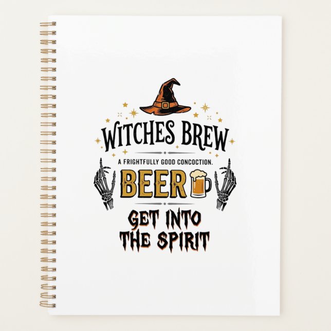 Halloween Beer Hocus Pocus Funny Vintage_1 Planner (Front)