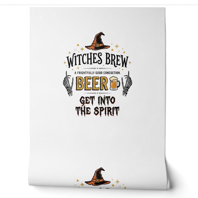 Halloween Beer Hocus Pocus Funny Vintage_1 Wallpaper (Unrolling)