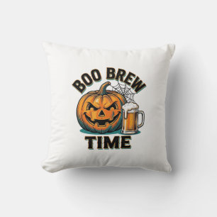 Halloween Beer Shirt Vintage Pumpkin Party Tee_1 Cushion