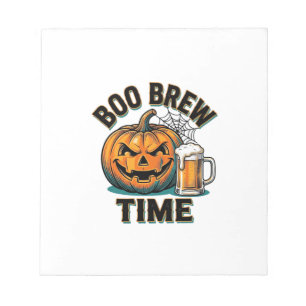 Halloween Beer Shirt Vintage Pumpkin Party Tee_1 Notepad