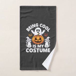 Halloween Being Cool Is My Costume Ghost Design Hand Towel