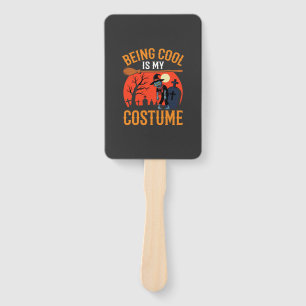 Halloween Being Cool Is My Costume Zombie Design Hand Fan