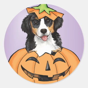 Halloween Berner Classic Round Sticker