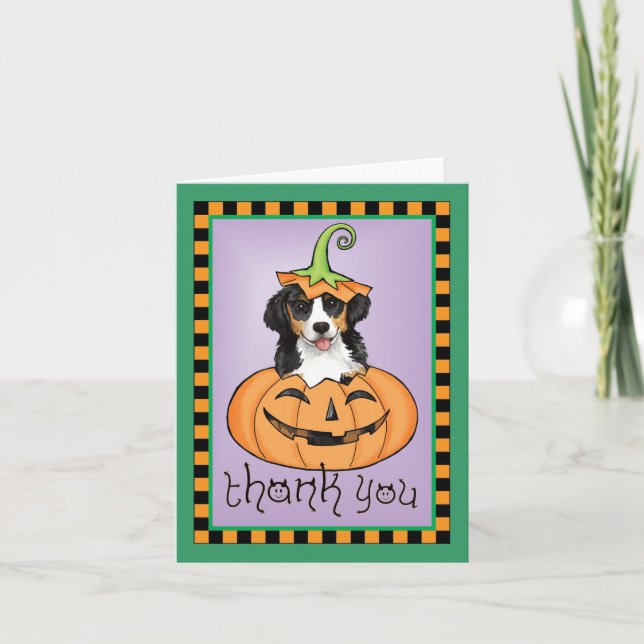 Halloween Berner Thank You Card (Front)