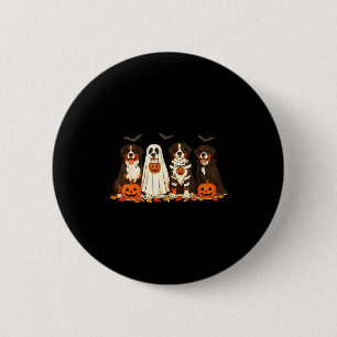 Halloween Bernese Mountain Dog Ghost Soky Bernese 6 Cm Round Badge
