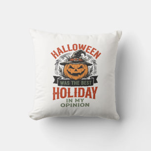 Halloween Best Holiday Vintage Pumpkin Shirt Desig Cushion