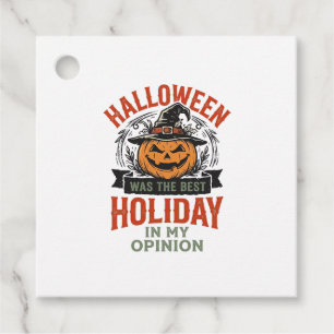 Halloween Best Holiday Vintage Pumpkin Shirt Desig Favour Tags