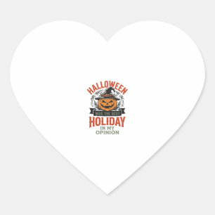 Halloween Best Holiday Vintage Pumpkin Shirt Desig Heart Sticker