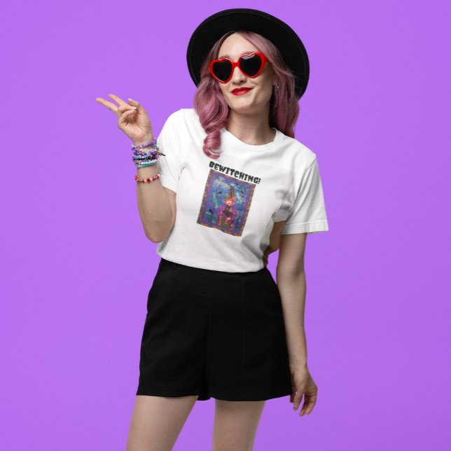 Halloween Bewitching and Bats Girls T-Shirt (Creator Uploaded)