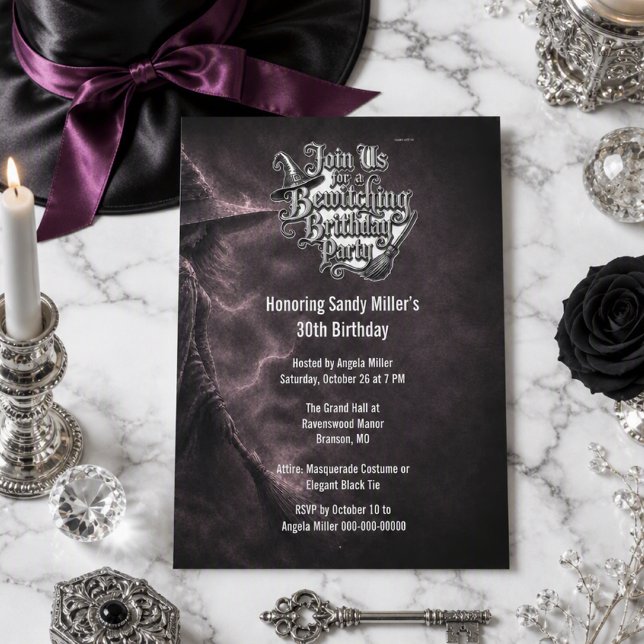 Halloween Bewitching Gothic Birthday Party Invitation (Creator Uploaded)