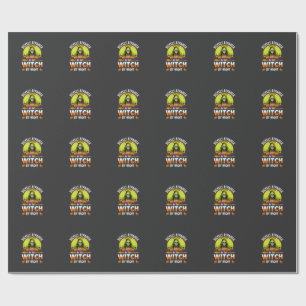 Halloween Bicycle Repairer By Day Witch By Night Wrapping Paper