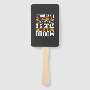 Halloween Big Girls Broom Witch Design_1 Hand Fan