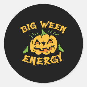 Halloween Big Ween Costume Pumpkin Lover October T Classic Round Sticker