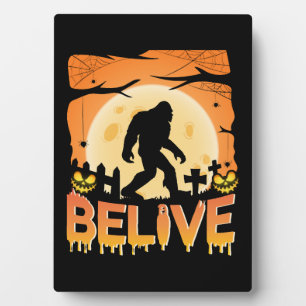 Halloween bigfoot in nightmare belive halloween plaque