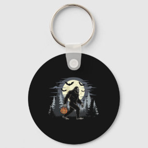 Halloween Bigfoot Sasquatch In The Forest Jack-o-l Key Ring