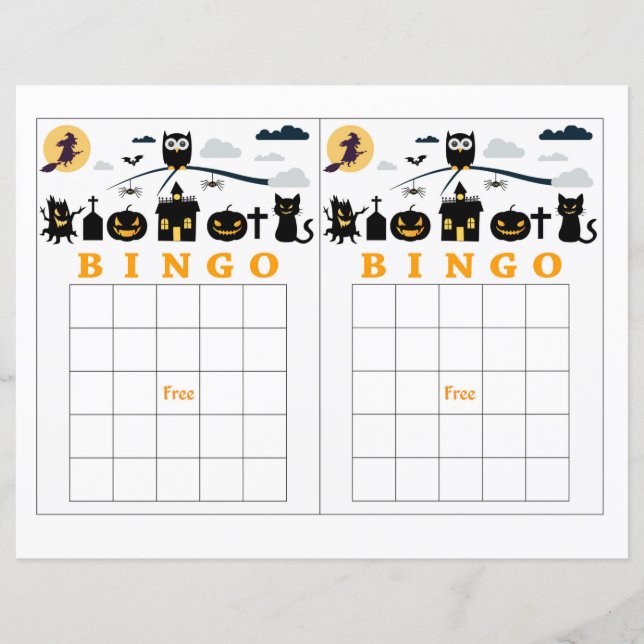 Halloween bingo card (Front)