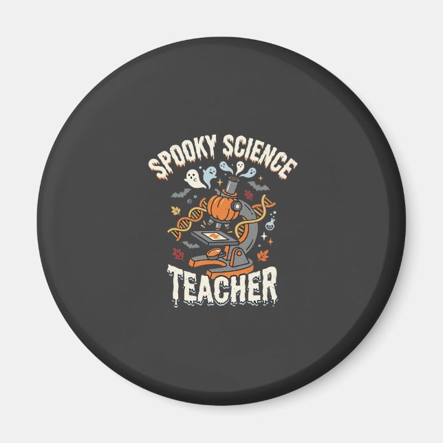 Halloween Biology Teacher Spooky Science Magnet (Front)