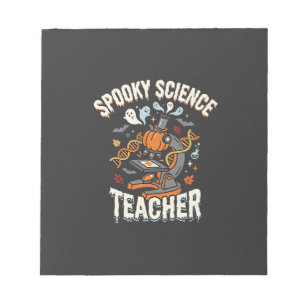 Halloween Biology Teacher Spooky Science Notepad