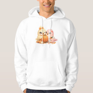 Halloween Bird Friends Pullover Hoodie