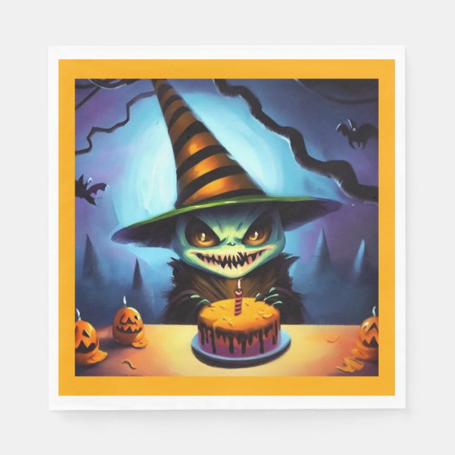 Halloween - Birthday 1 Napkin (Front)