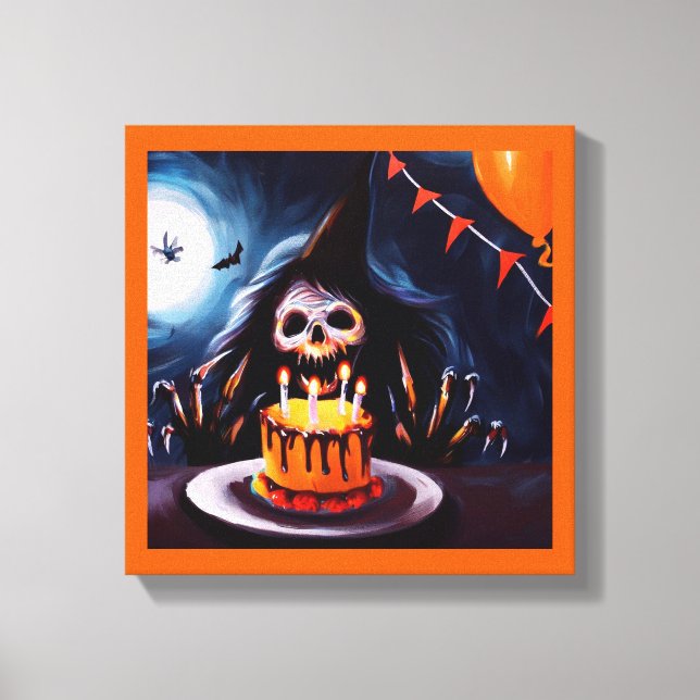 Halloween - Birthday 4 Canvas Print (Front)