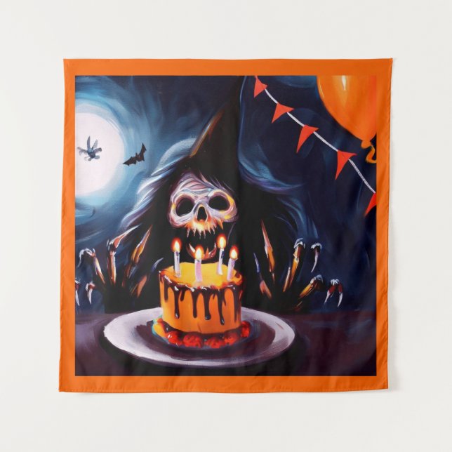 Halloween - Birthday 4 Tapestry (Front)