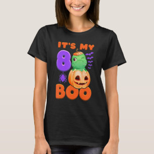 Halloween Birthday 8 Year Old Dinosaur It's My 8th T-Shirt